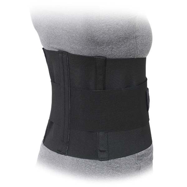 Fasttackle 505 - B 10 in. Lumbar Sacral Support With Double Pull Tension Straps, Black - Medium FA33259